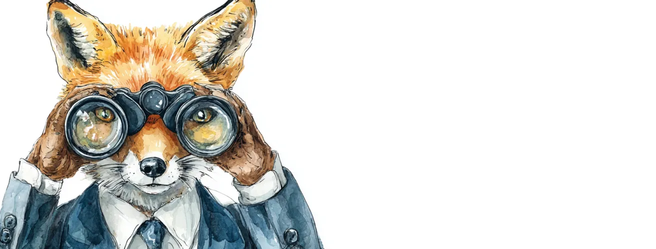Enthusias A cute fox wearing a business suit and holding bino 780cebce 71da 4cb9 9417 30b153f976e7 2