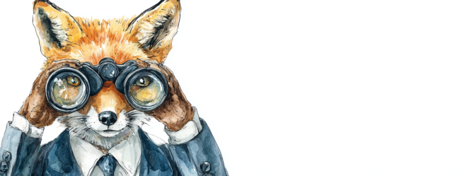 Enthusias A cute fox wearing a business suit and holding bino 780cebce 71da 4cb9 9417 30b153f976e7 2