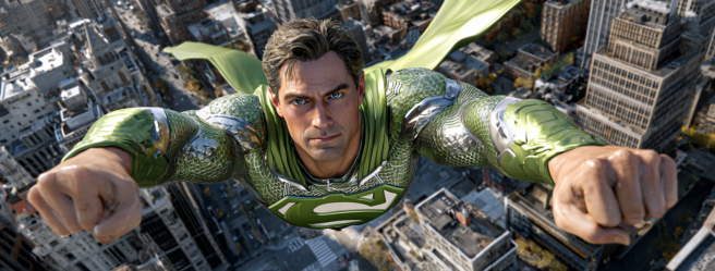 Enthusias A hero like Superman flying through the urban canyo d355fc10 cd8d 4af2 924b b08d3e77c2c6 1