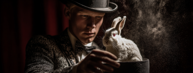 Enthusias A magic show The magician pulls a rabbit out of hi 3dfed94b 04bc 4a10 aaaf 6c692851610e 2
