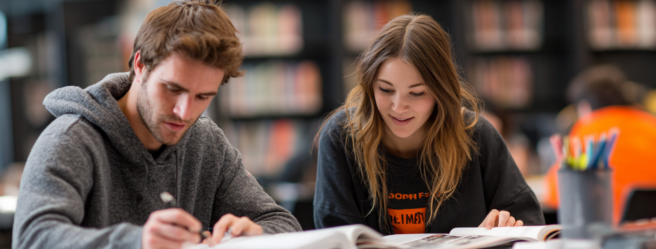 Enthusias A male student and a female student working on a st 81ff498b 535f 41c5 ac6d 31d9ea203622 0