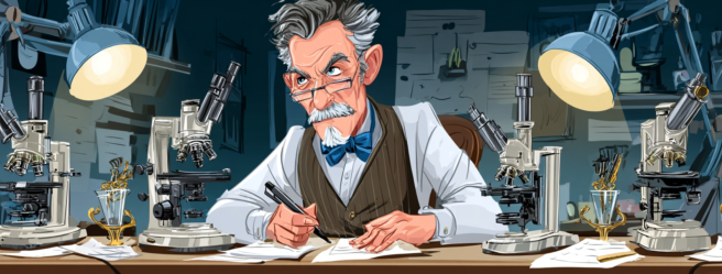 Enthusias A professor with five microscopes on his desk ar d062c2bc 588d 4ce2 b799 8b28e52b2e60 3