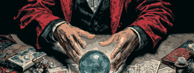 Enthusias An investor at the table of a Fortune teller ar 3 6d52dd84 db76 47dd b54e d8ec0af02e43 0