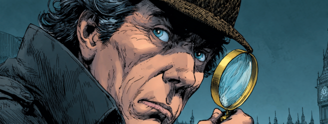 Enthusias Sherlock Holmes as a comic book character with a ma 1e2949aa abbc 4ea9 81ef bc18e7092493 3