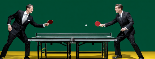 Enthusias Two men in business suits playing ping pong Each s ea52e608 a267 4cb9 8ae3 a80608e5d9fb 2