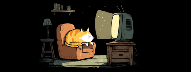 Enthusias funny tired cat fell asleep while watching tv night 6988f129 44bc 489f 8ea6 be9b391d3838 2