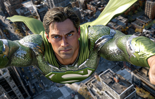 Enthusias A hero like Superman flying through the urban canyo d355fc10 cd8d 4af2 924b b08d3e77c2c6 1