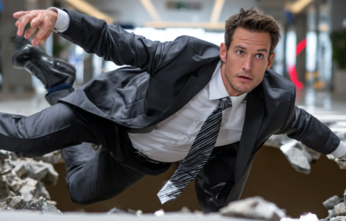 Enthusias A man in a business suit falling through a false fl d3cedc8d 0318 4b0e a7fe a1e334af2d0d 3