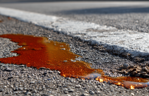 Enthusias A paved road with an oil stain visible on it ar 3 67f00ca5 a4fc 4e15 bfb5 f15a65ab1db5 3