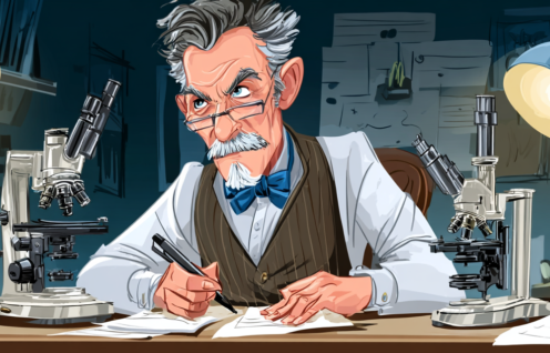 Enthusias A professor with five microscopes on his desk ar d062c2bc 588d 4ce2 b799 8b28e52b2e60 3