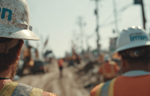 Enthusias A road construction site Two workers are shown in 33f66b7f 7ca0 4254 9941 19b2e6570e37 0