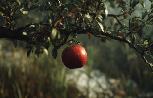 Enthusias A tree with a single apple The apple hangs from on 0a279db2 76d2 44b5 a47f 4fa880aa1ebf 2