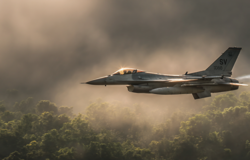 Enthusias An F 16 with smoke coming out of its engine flying 28685e66 a2cc 4dc8 a913 ced4eab0c0c1 3
