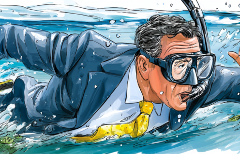 Enthusias An investor with a snorkel diving into the water 022fcd4d eca9 4e7b 848b edacf594f9f9 2