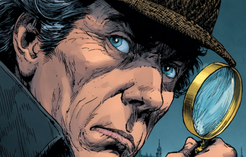 Enthusias Sherlock Holmes as a comic book character with a ma 1e2949aa abbc 4ea9 81ef bc18e7092493 3